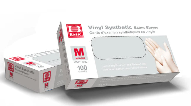 Vinyl Gloves 4.00 Mil- Powder Free (Box of 100 Gloves) Gloves