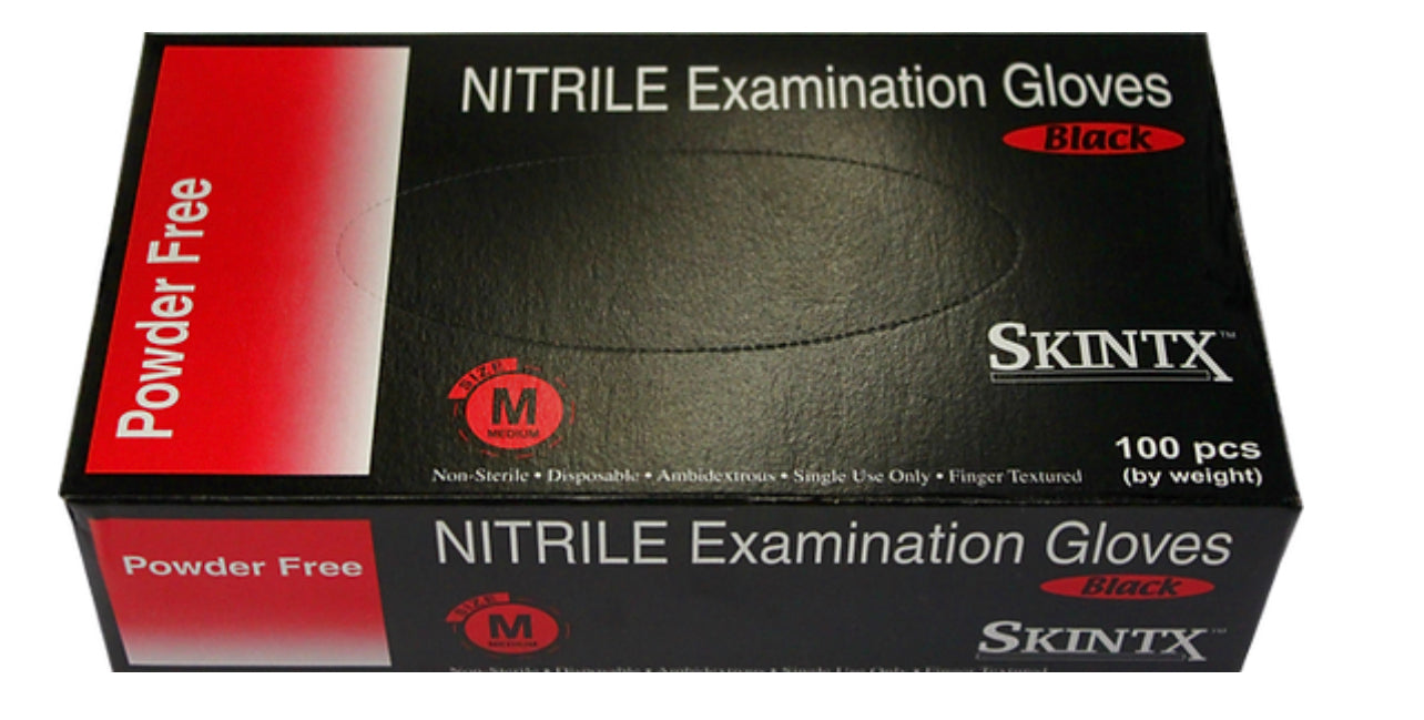 Nitrile Black Examination Gloves 6.00 Mil - Powder Free (S,M & L-Case of 1000 Gloves, XL-Case of 900 Gloves)