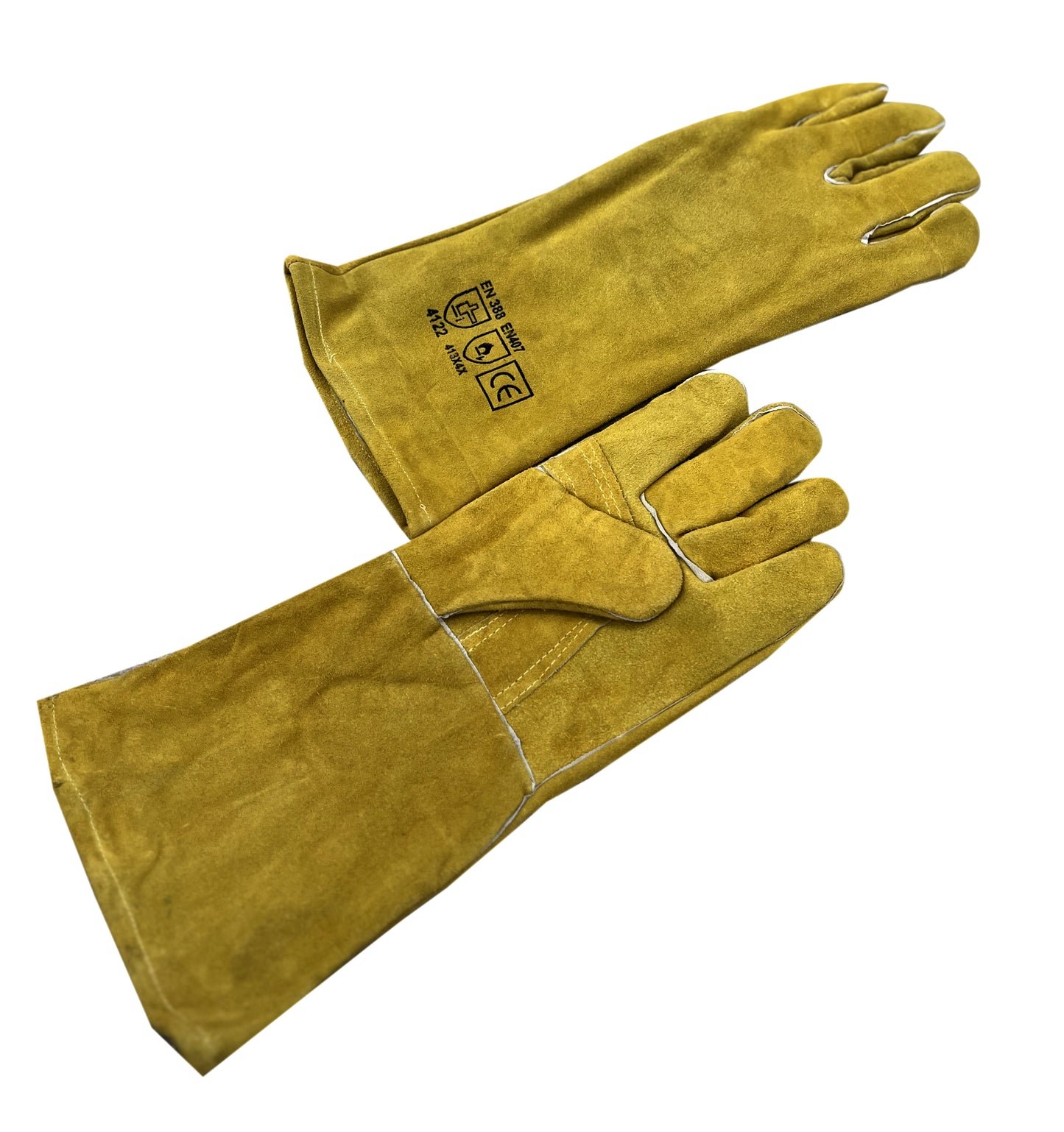 Welding Glove Yellow Leather with Extra Pam Kevlar Stitch- 16 Inch