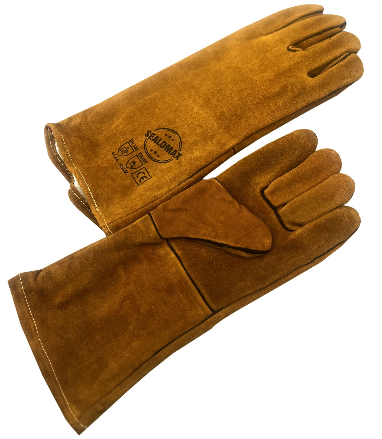 Welding Glove Yellow Leather Kevlar Stitch- 14 Inch