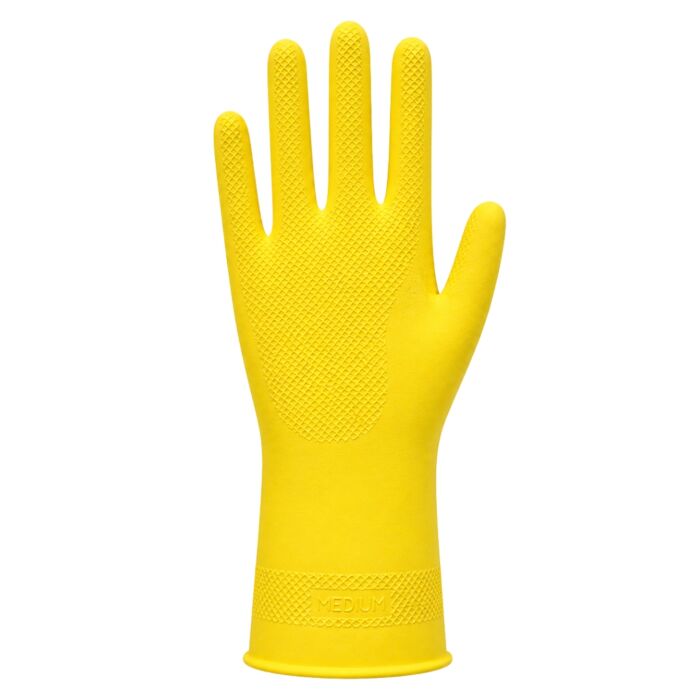 Latex Flock Lined 16 mil - Yellow (12 Pairs/Bag)