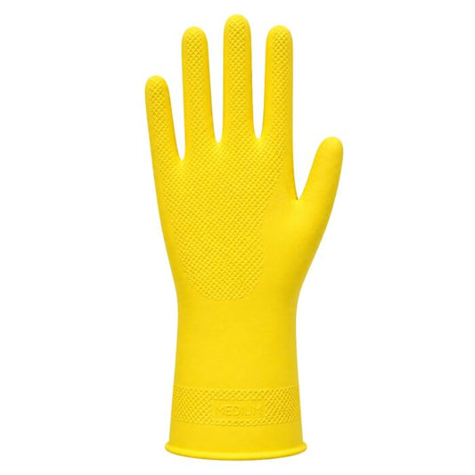 Latex Flock Lined 16 mil - Yellow (12 Pairs/Bag)