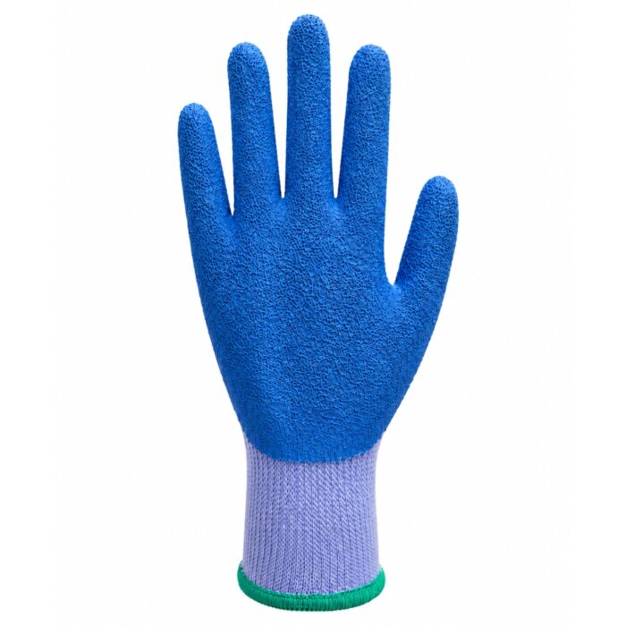 Latex Coated Gloves, Polyester Liner- Blue