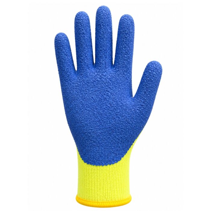 Latex Coated Gloves, Polyester Liner- Yellow (Hi Viz)