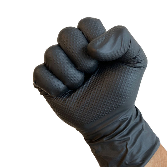 Black Nitrile Powder Free Gloves 8.0 Mil (Box of 100 Gloves)