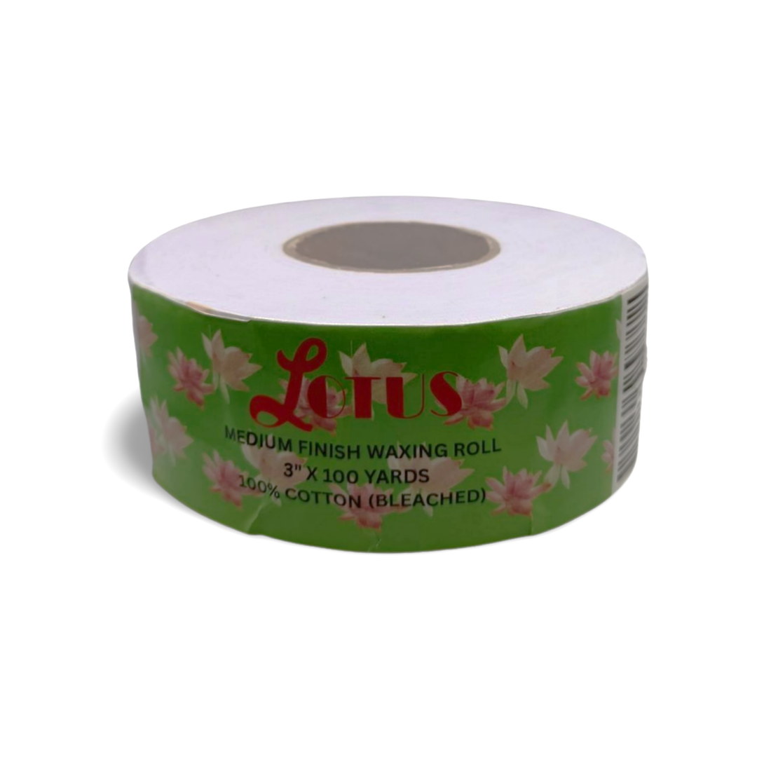 Lotus Waxing Muslin Roll Strips -3" x 100 YDS ( 12/case)