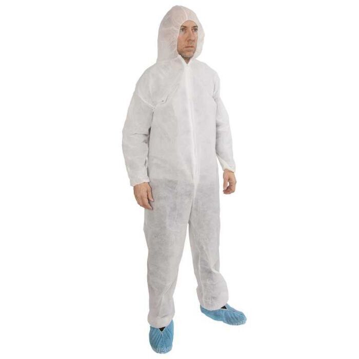 Polypropylene Coveralls with Elastics & Hood (25 PCS/CASE)