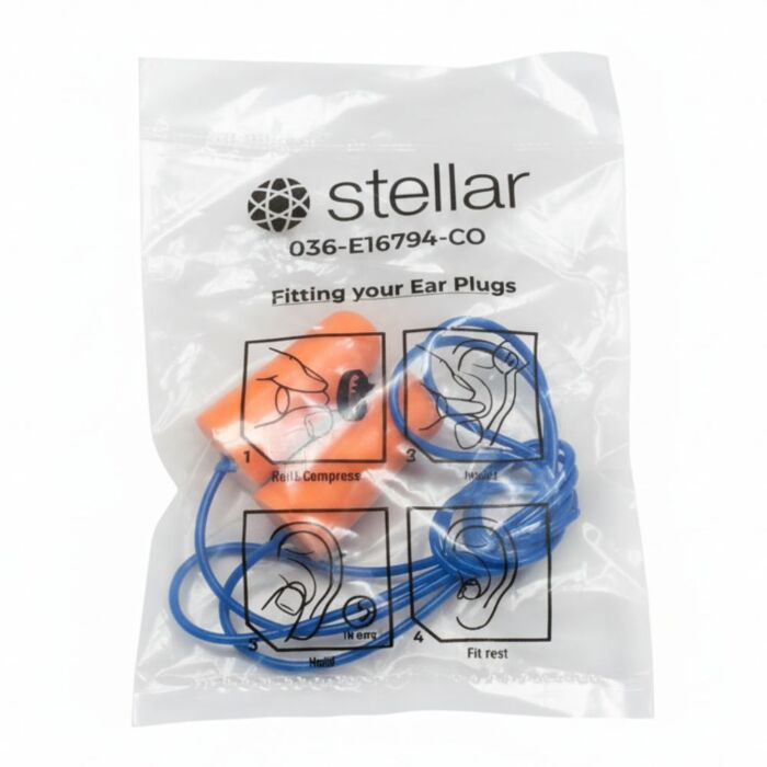 Foam Ear Plugs, Corded, Orange (100 Pairs/Box)