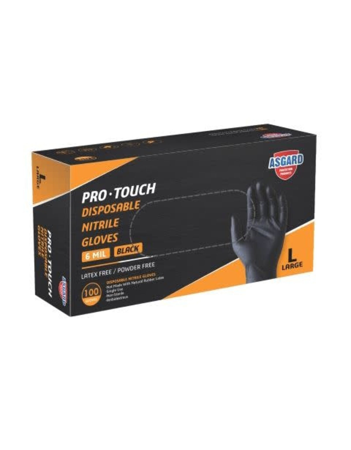 Nitrile Black Gloves 6.00 Mil - Powder Free (Box of 100 Gloves)