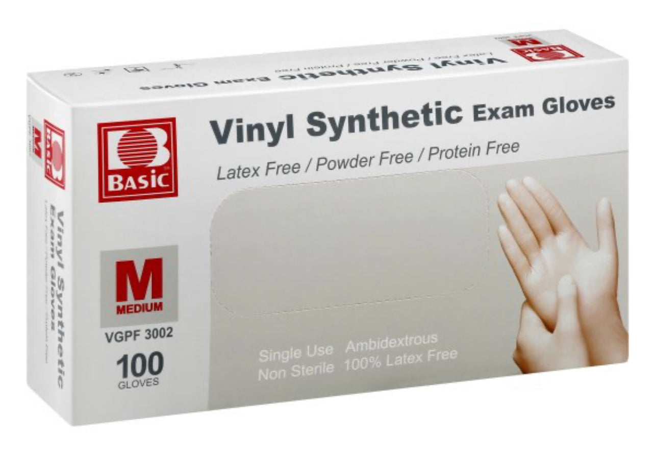 Vinyl Food Grade Examination Glove - Powder Free (Case of 1000 gloves)